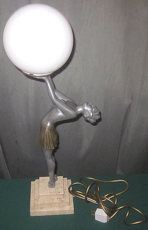 Vintage Original ART DECO Lady Lamp 1930's by Balleste eBay